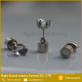 Stainless Steel Cubic Zircon Light Up LED Ear Stud